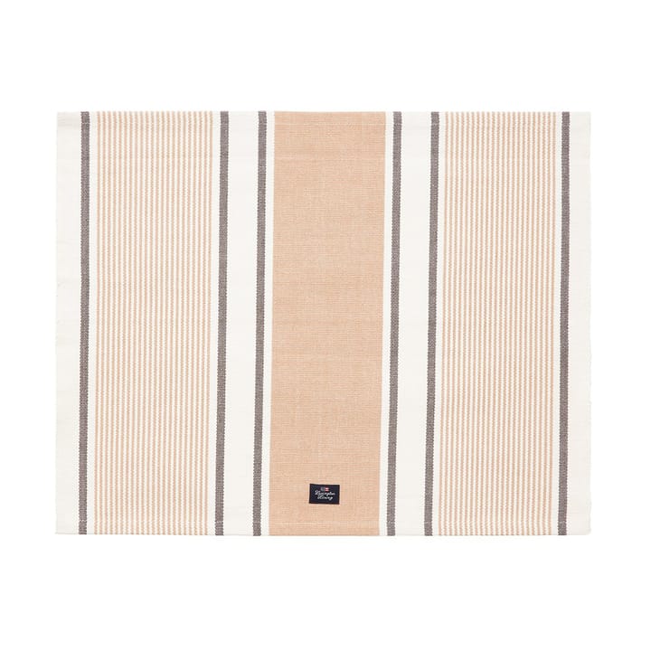 Mantel individual Striped Organic Cotton 40x50 cm - Beige - Lexington