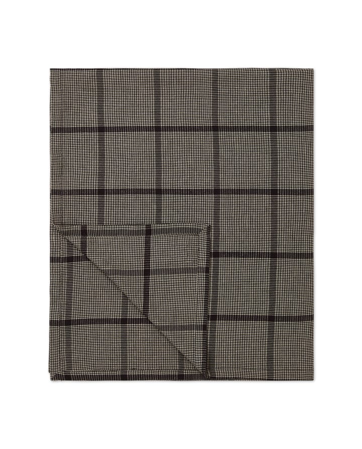 Mantel Pepita Check Cotton Linen 150x250 cm, Dark gray-beige Lexington