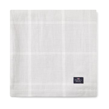 Mantel Pepita Check Cotton Linen 150x350 cm - White-light gray - Lexington