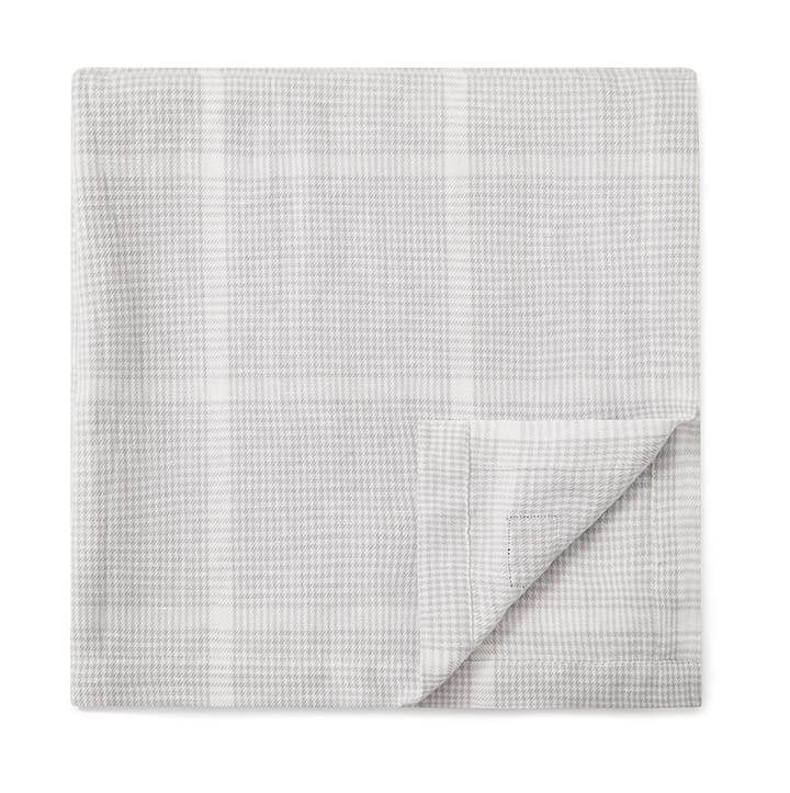 Mantel Pepita Check Cotton Linen 150x350 cm, White-light gray Lexington