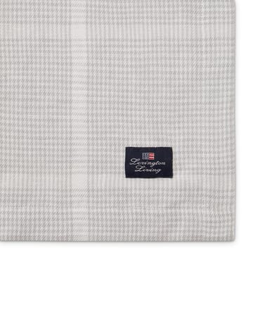 Mantel Pepita Check Cotton Linen 150x350 cm - White-light gray - Lexington