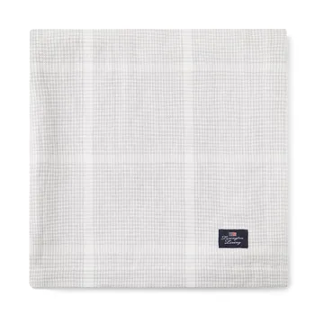 Mantel Pepita Check Cotton Linen 180x180 cm - White-light gray - Lexington