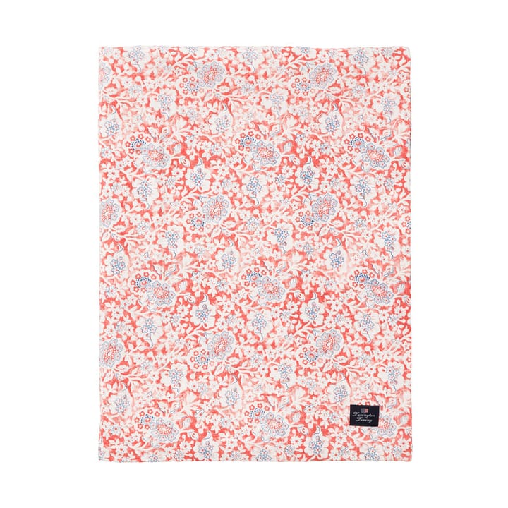 Mantel Printed Flowers Recycled Cotton 150x250 cm - Coral - Lexington