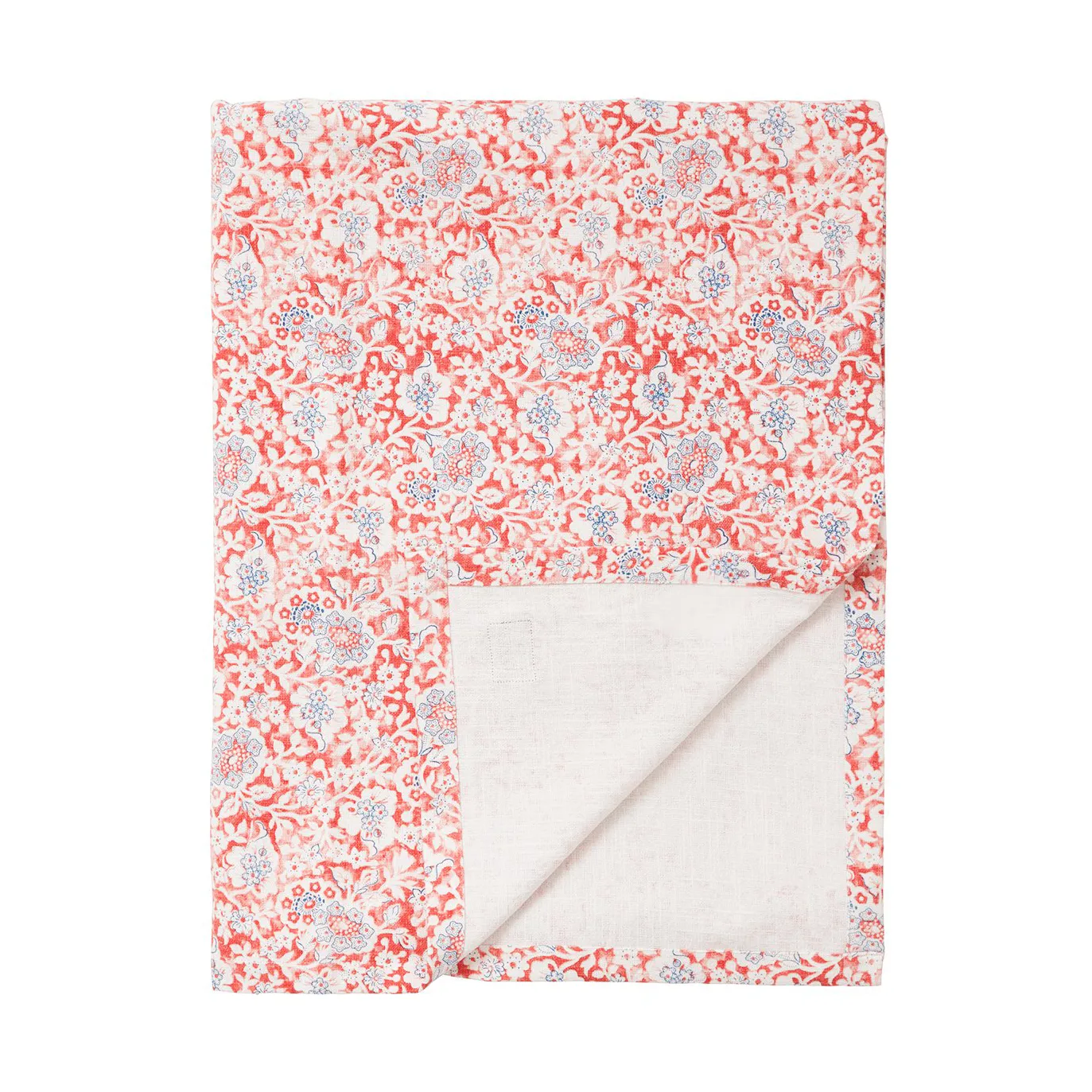 Mantel Printed Flowers Recycled Cotton 150x250 cm, Coral Lexington