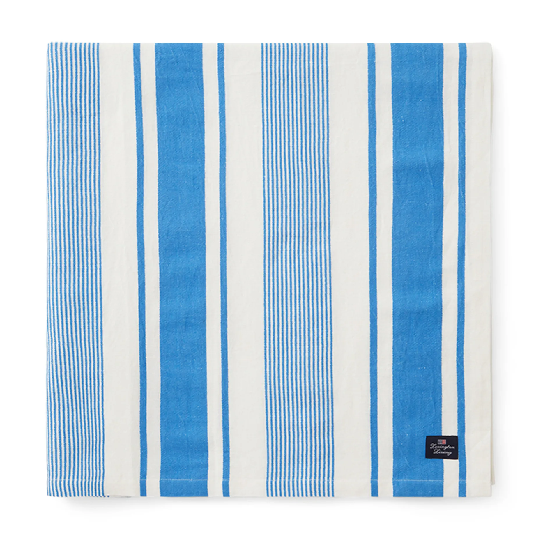 Mantel Striped Linen Cotton 150x250 cm, Azul-blanco Lexington