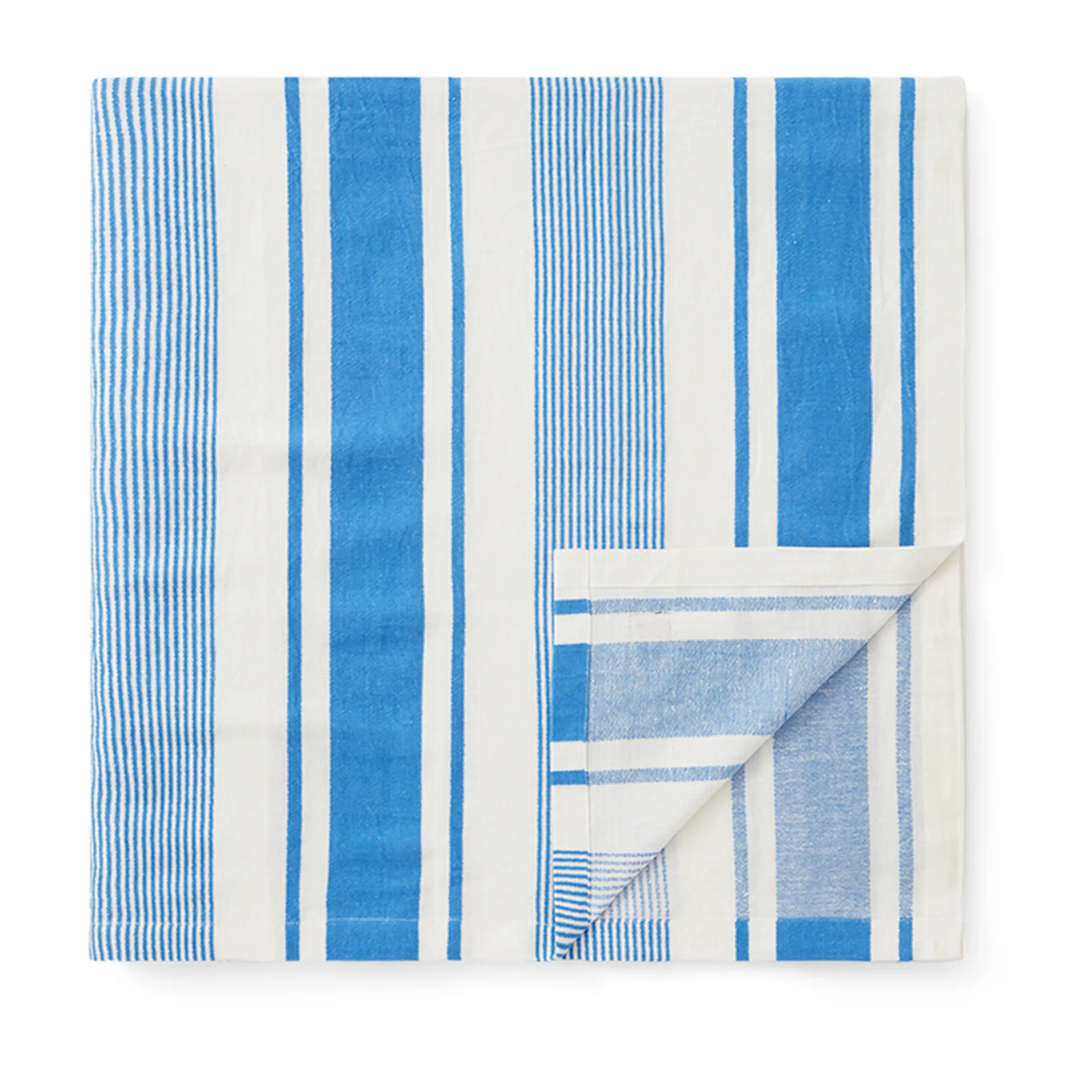 Mantel Striped Linen Cotton 150x250 cm, Azul-blanco Lexington