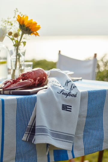 Mantel Striped Linen Cotton 150x250 cm - Azul-blanco - Lexington