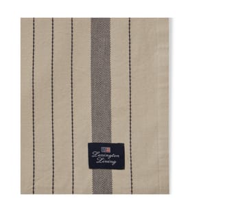 Mantel Striped Organic Cotton 150x250 cm - Dark gray-beige - Lexington