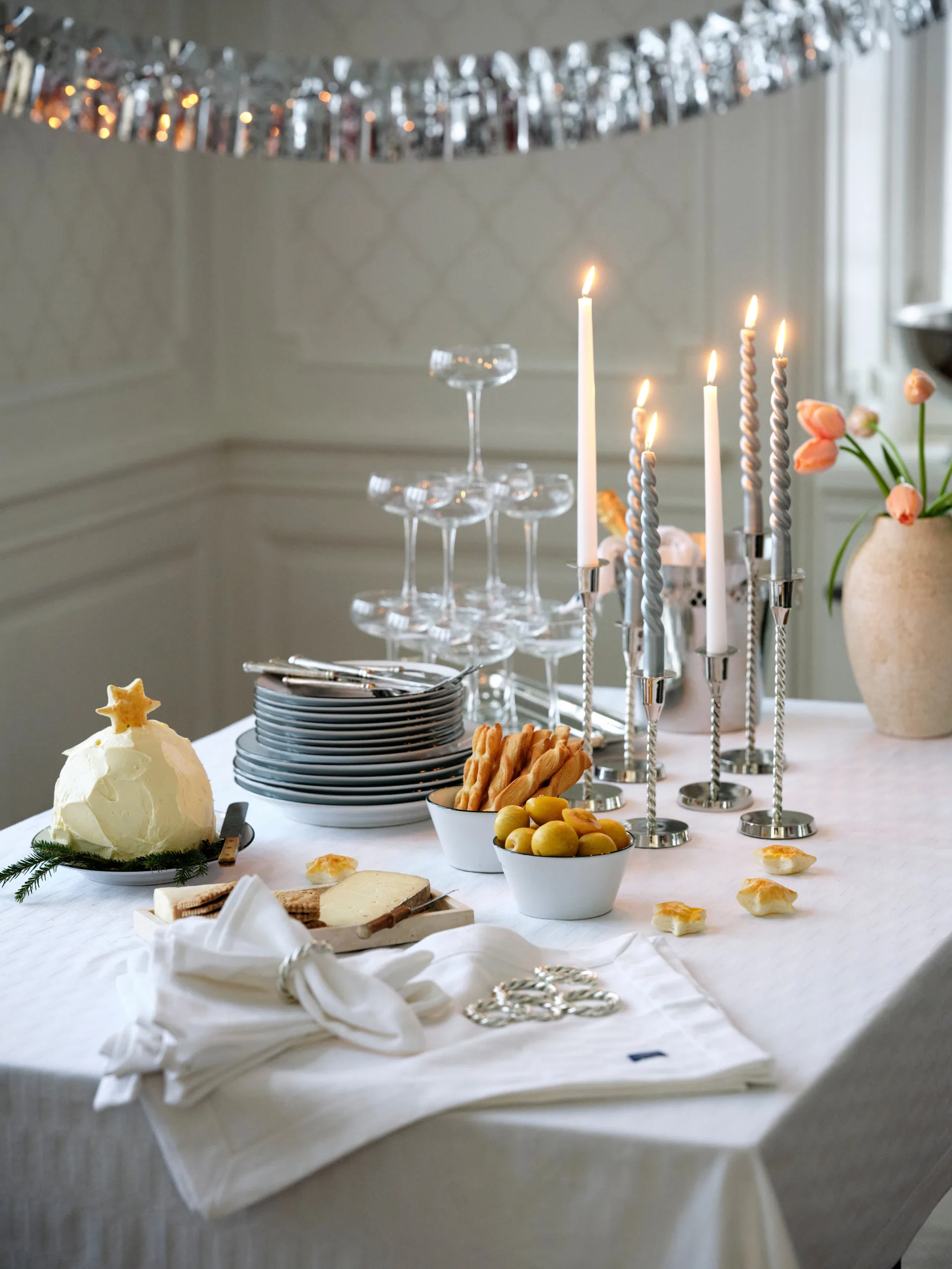 Mantel White jacquard cotton 150x250 cm, Blanco Lexington