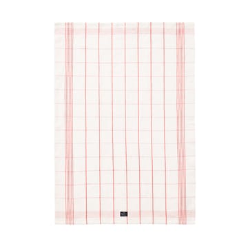 Paño de cocina Checked Linen/Cotton 50x70 cm - White-red - Lexington