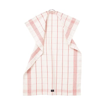 Paño de cocina Checked Linen/Cotton 50x70 cm - White-red - Lexington