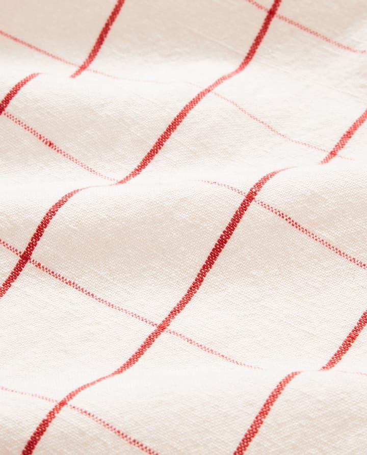 Paño de cocina Checked Linen/Cotton 50x70 cm, White-red Lexington