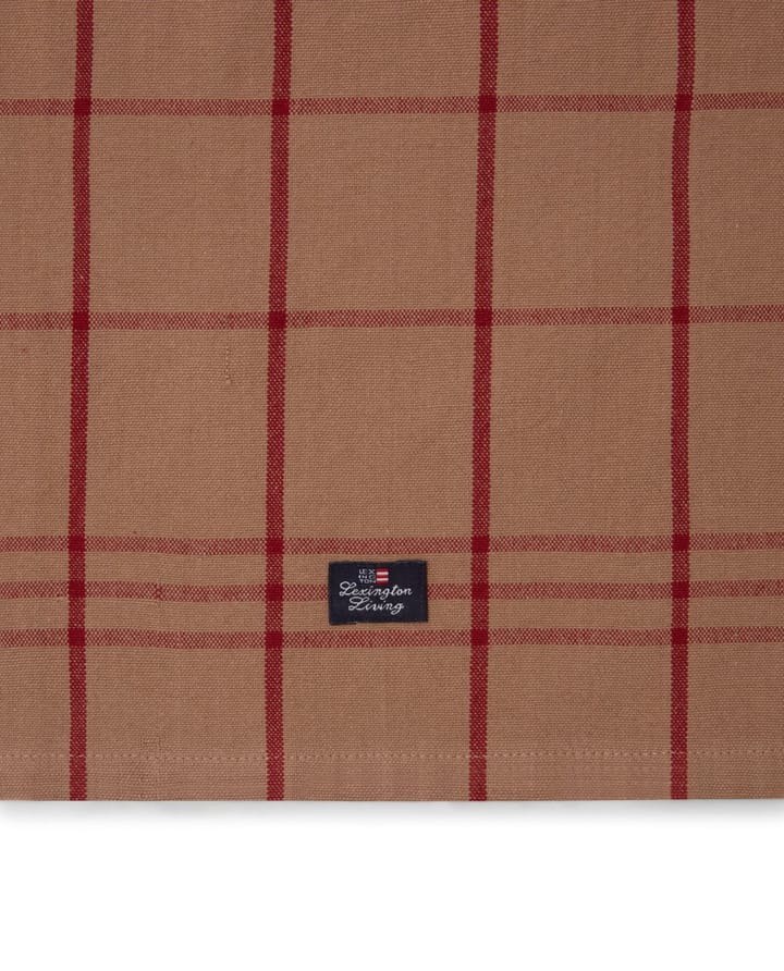 Paño de cocina Checked Organic Cotton Oxford 50x70 cm, Beige-red Lexington