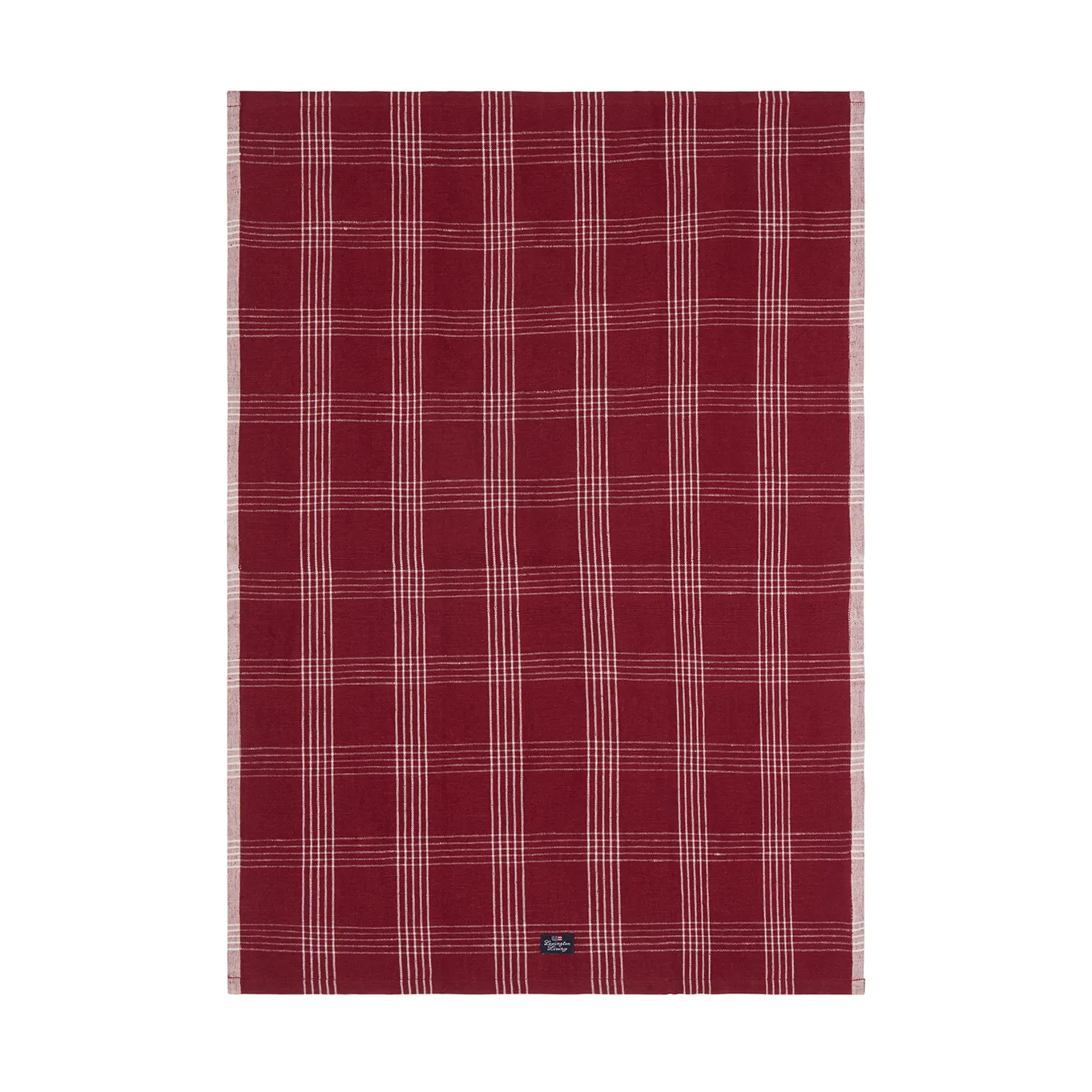 Paño de cocina de lino/algodón Checked 50x70 cm, Red-white Lexington