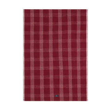 Paño de cocina de lino/algodón Checked 50x70 cm - Red-white - Lexington