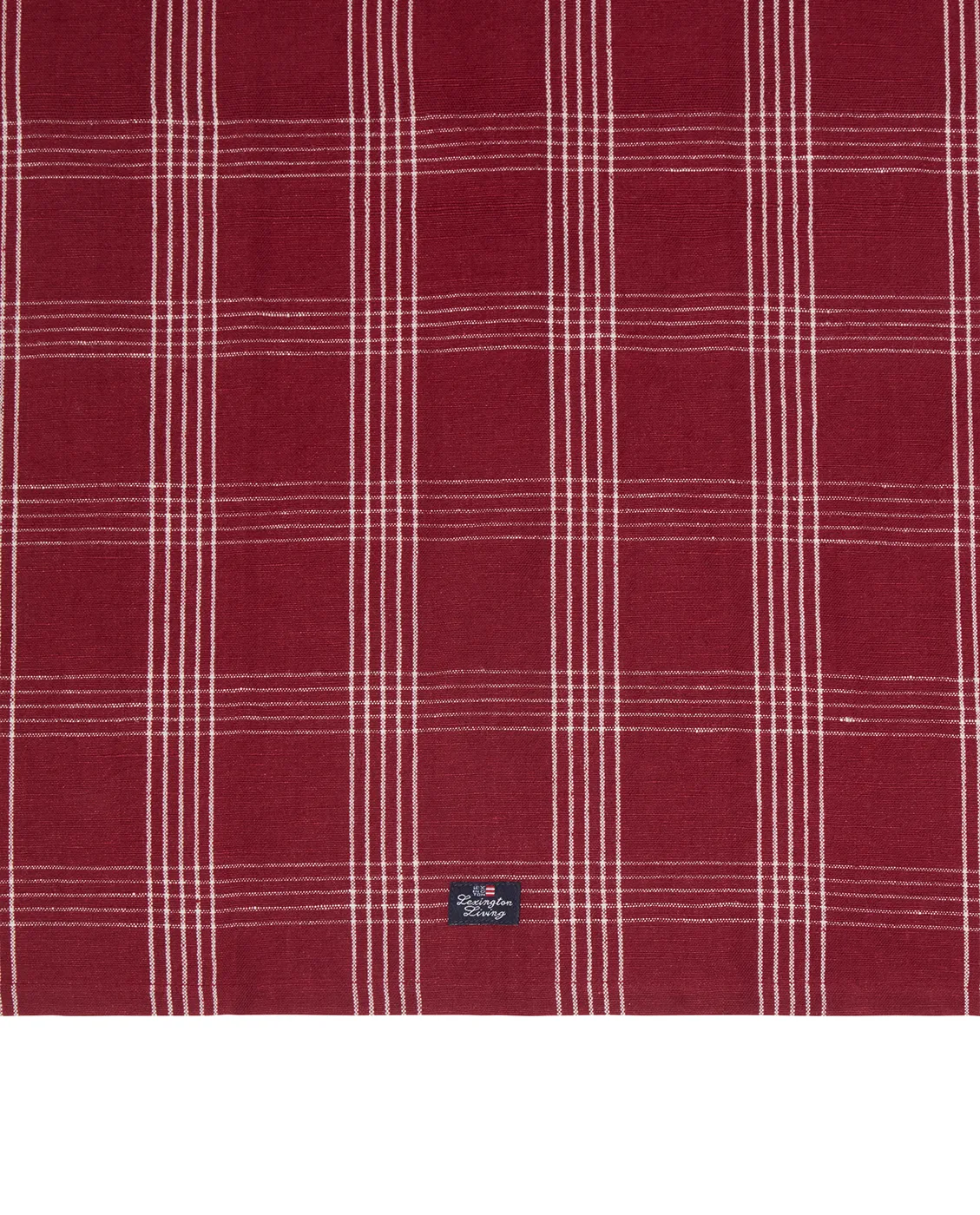Paño de cocina de lino/algodón Checked 50x70 cm, Red-white Lexington