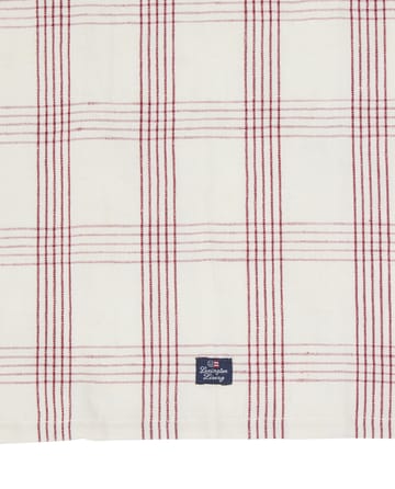 Paño de cocina de lino/algodón Checked 50x70 cm - White-red - Lexington