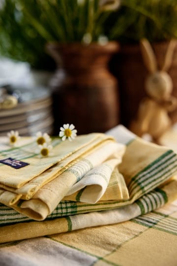 Paño de cocina Easter Linen/Cotton 50x70 cm - Yellow-green - Lexington