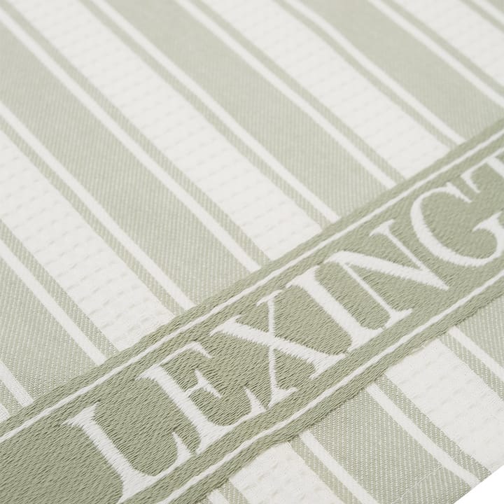 Paño de cocina Icons Waffle Striped 50x70 cm, Sage green-white Lexington