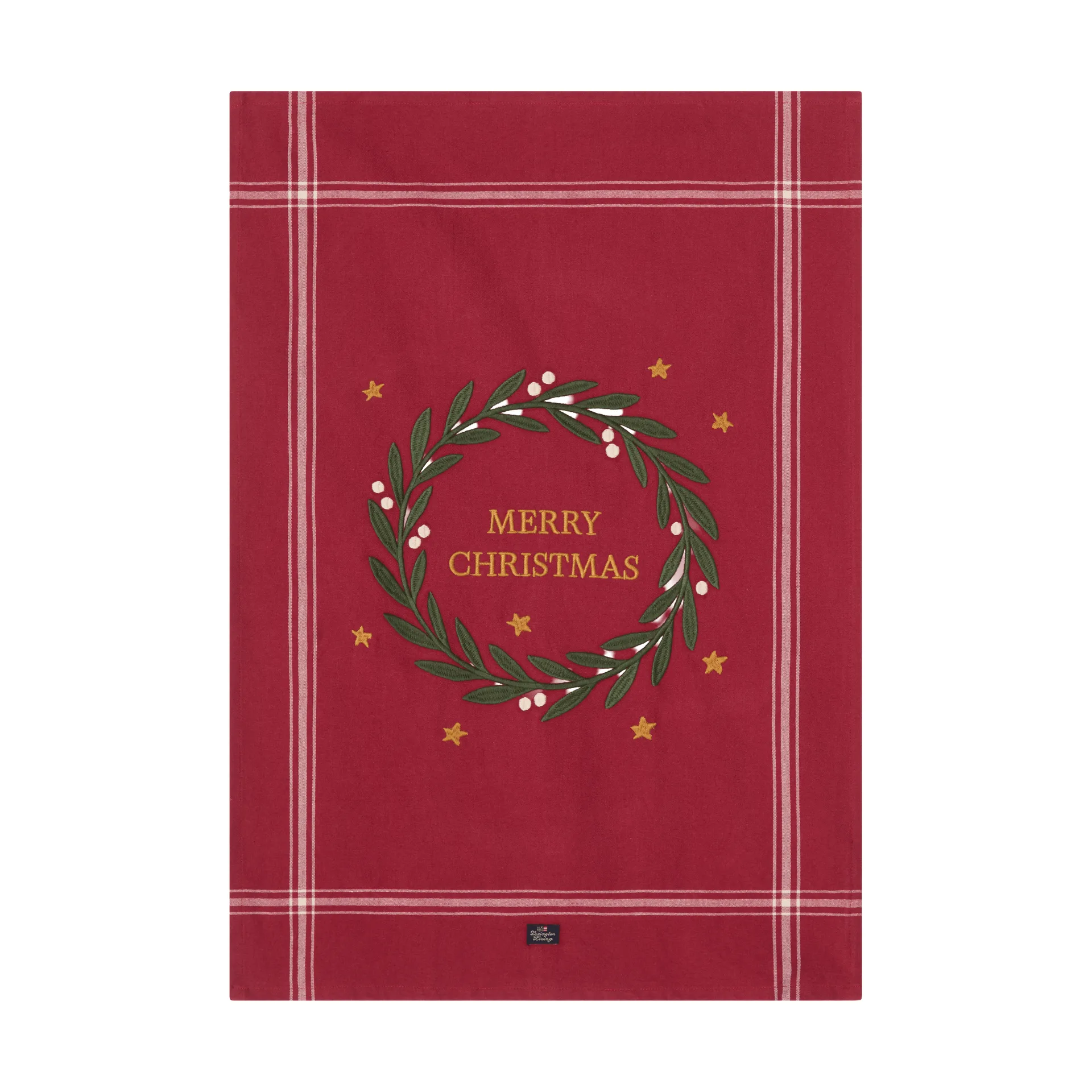Paño de cocina Merry Christmas Org Cotton 50x70 cm, Red-Light beige Lexington
