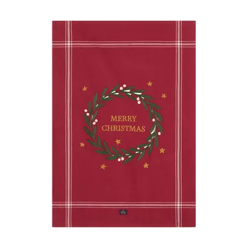 Paño de cocina Merry Christmas Org Cotton 50x70 cm - Red-Light beige - Lexington