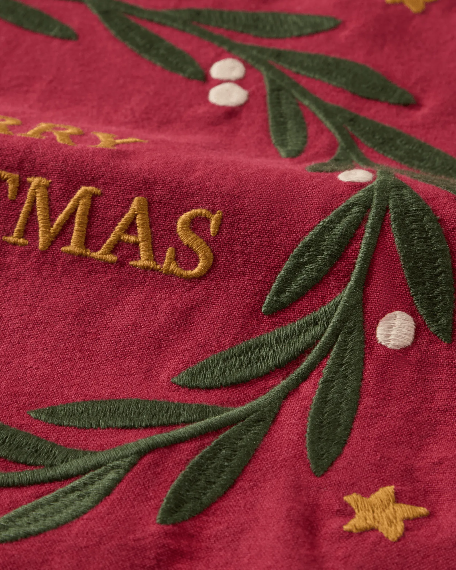 Paño de cocina Merry Christmas Org Cotton 50x70 cm, Red-Light beige Lexington