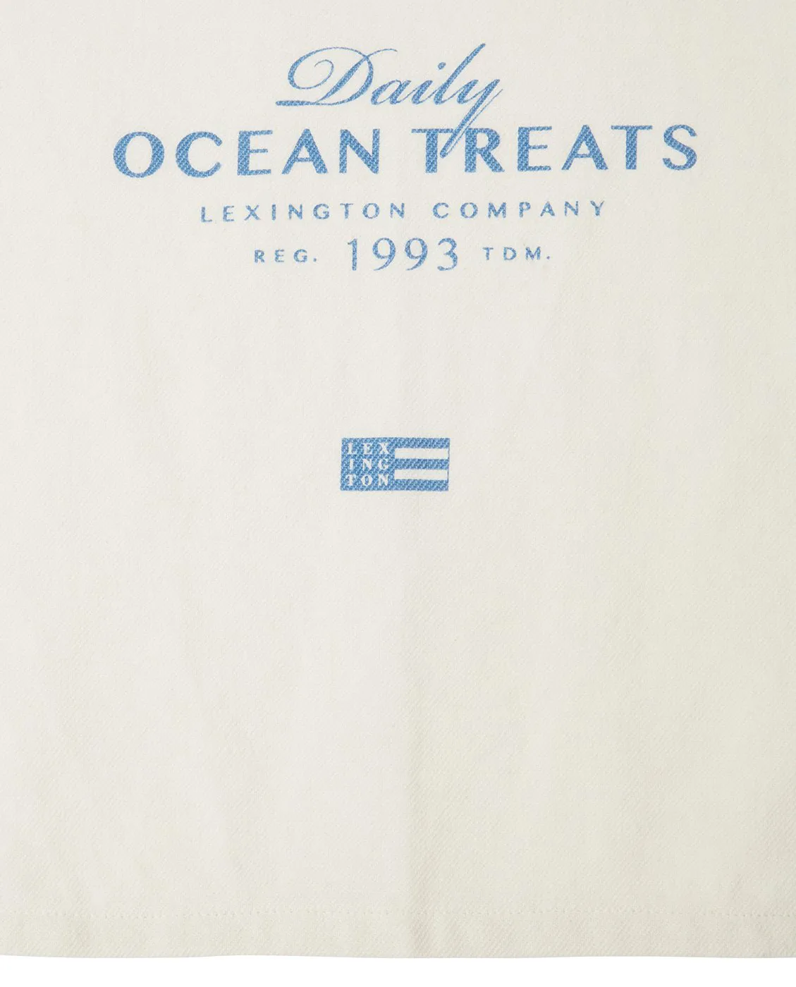 Paño de cocina Ocean treats printed Cotton 50x70 cm, White Lexington
