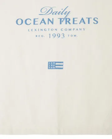 Paño de cocina Ocean treats printed Cotton 50x70 cm - White - Lexington