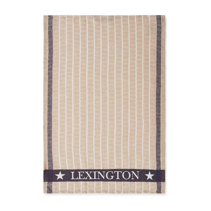 Paño de cocina Organic Cotton Linen Jacquard 50x70 cm - Beige-dark gray - Lexington