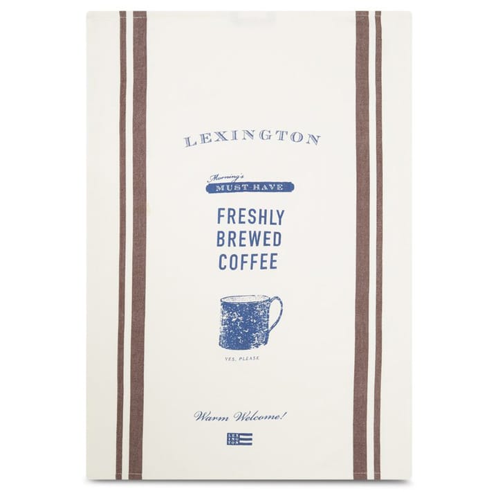 Paño de cocina Printed Twill Coffee 50x70 cm - blanco - Lexington