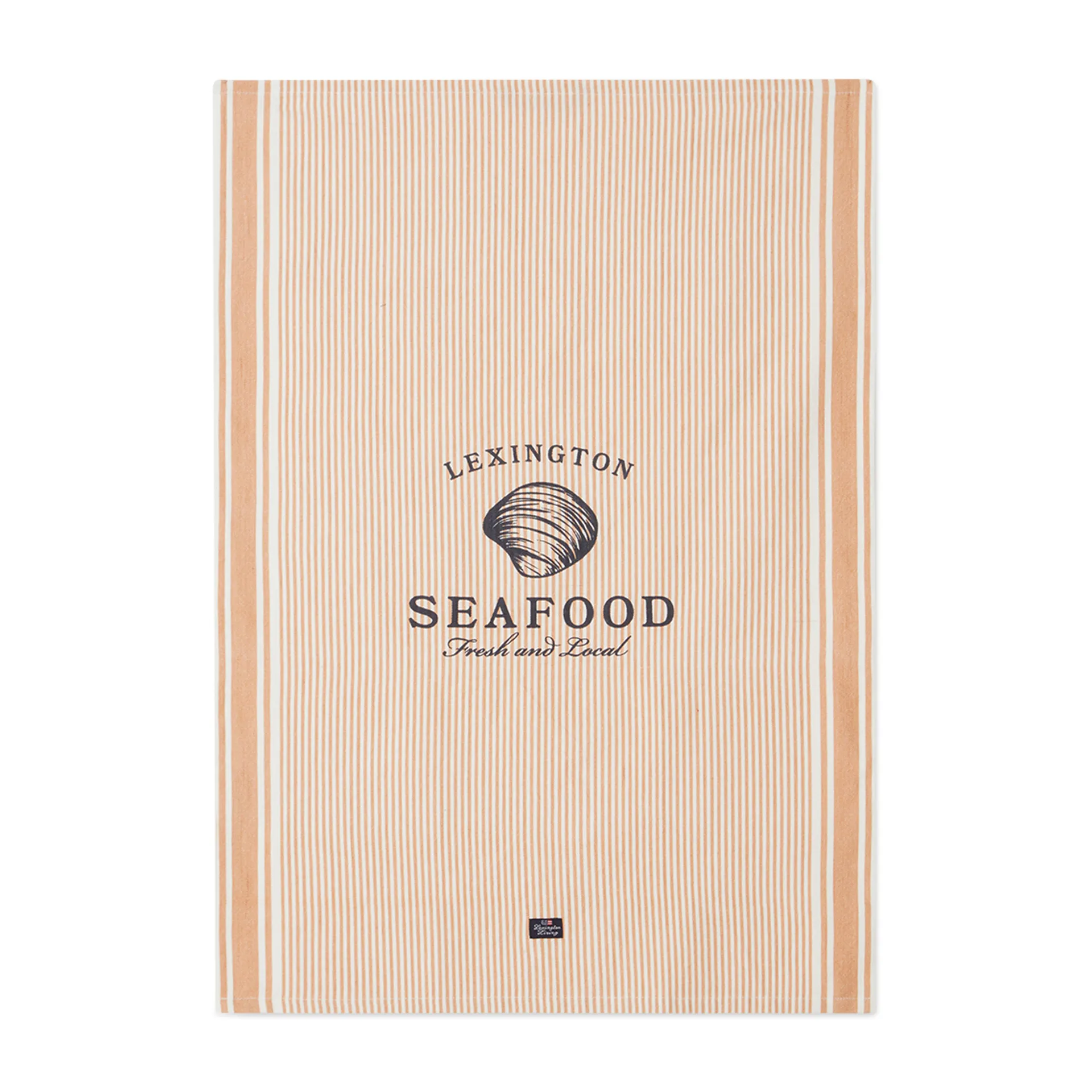 Paño de cocina Seafood Striped & Printed 50x70 cm, Beige-blanco Lexington