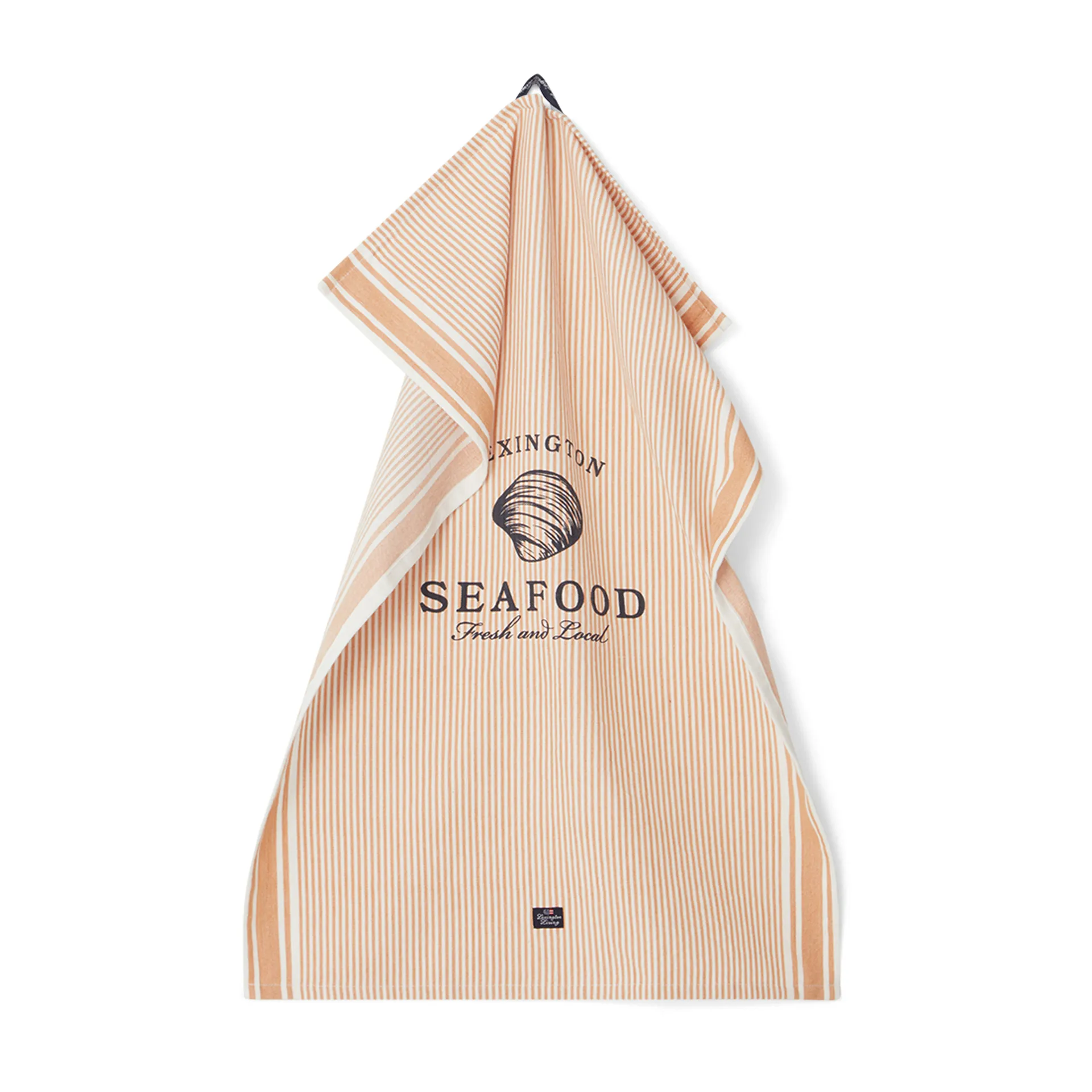 Paño de cocina Seafood Striped & Printed 50x70 cm, Beige-blanco Lexington