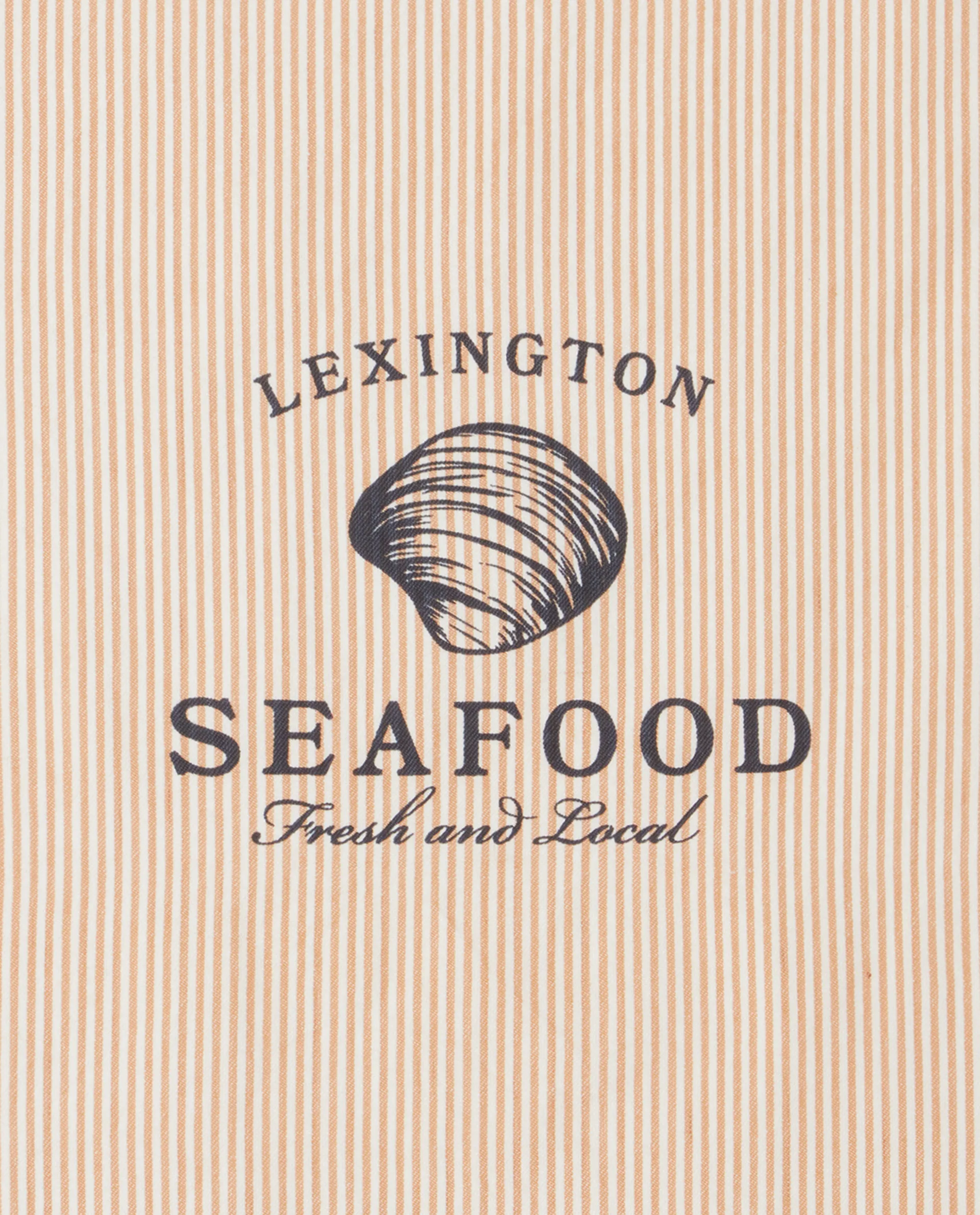 Paño de cocina Seafood Striped & Printed 50x70 cm, Beige-blanco Lexington