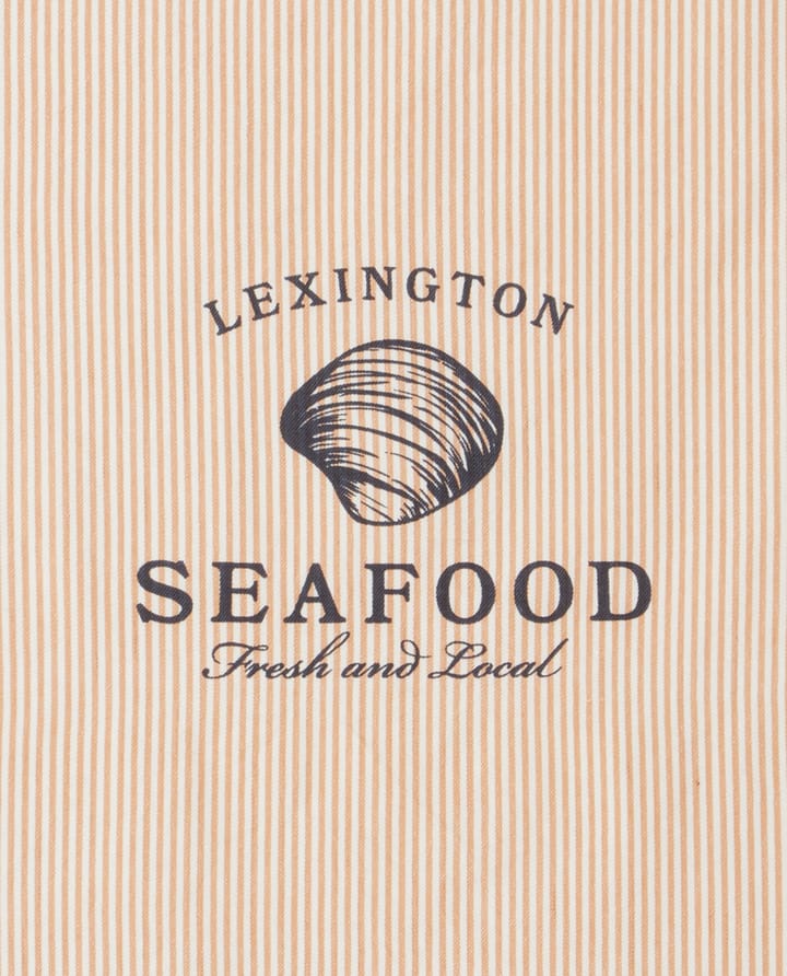 Paño de cocina Seafood Striped & Printed 50x70 cm, Beige-blanco Lexington