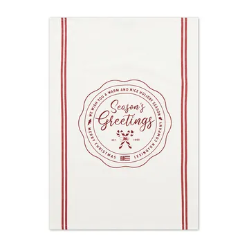 Paño de cocina Seasons Greetings Printed 50x70 cm - Blanco-rojo - Lexington
