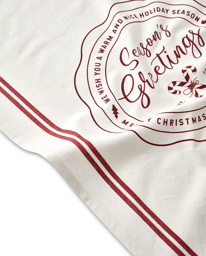 Paño de cocina Seasons Greetings Printed 50x70 cm, Blanco-rojo Lexington