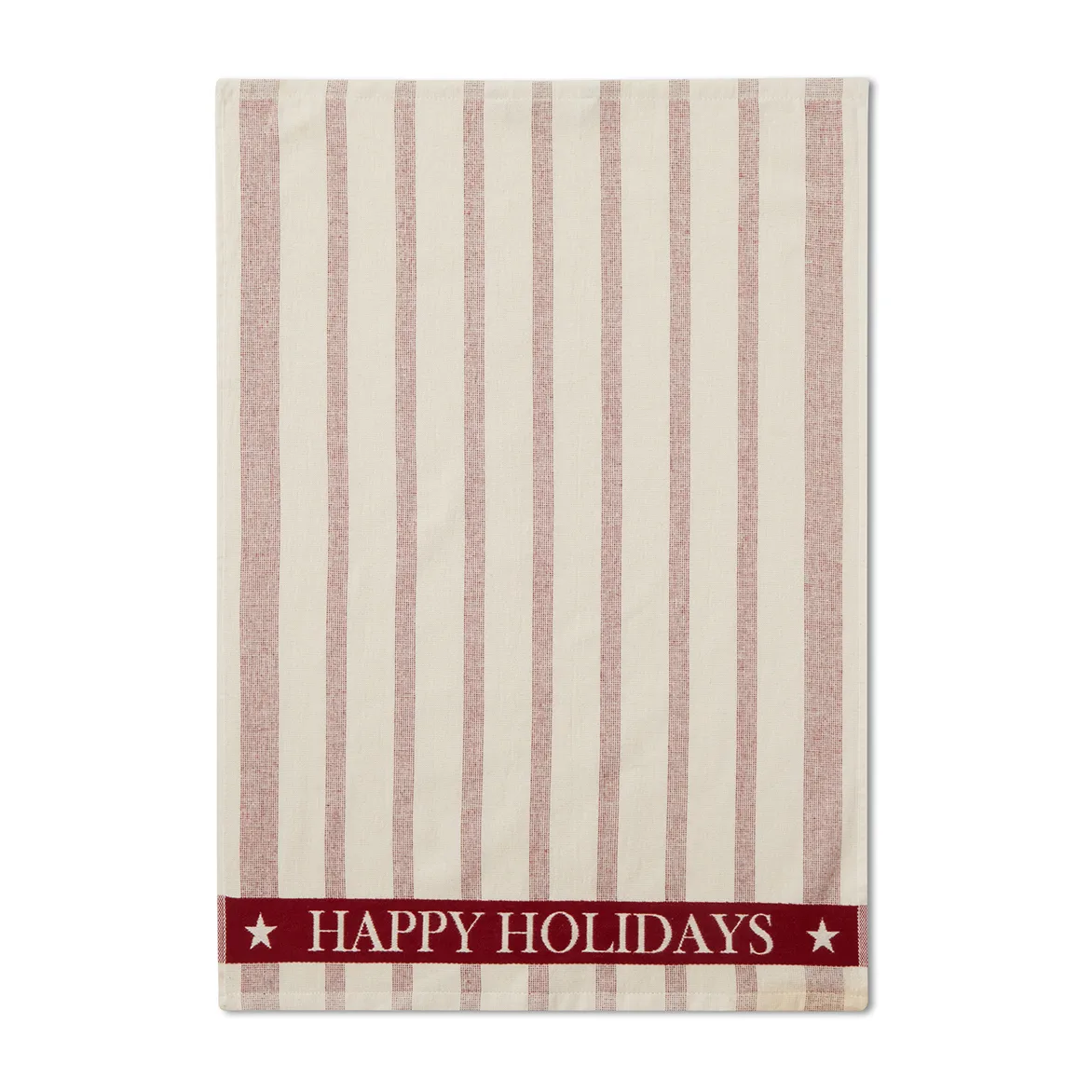 Paño de cocina Striped Cotton Terry jacquard 50x70 cm, Beige-rojo Lexington