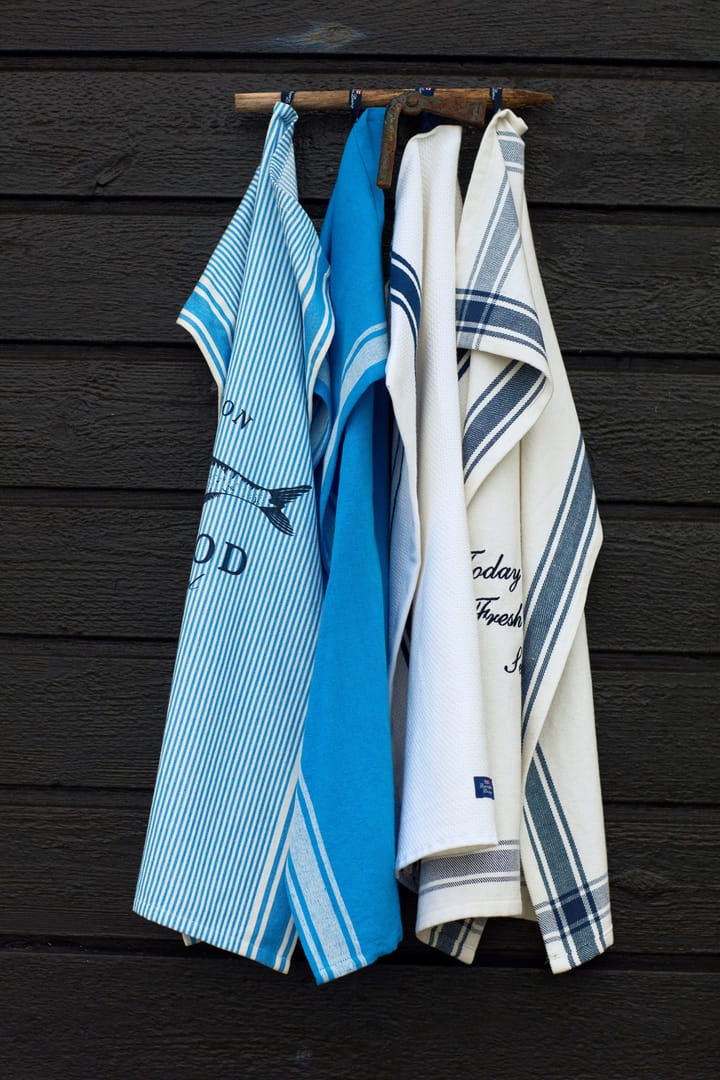Paño de cocina Striped Linen Cotton 50x70 cm, Azul-blanco Lexington