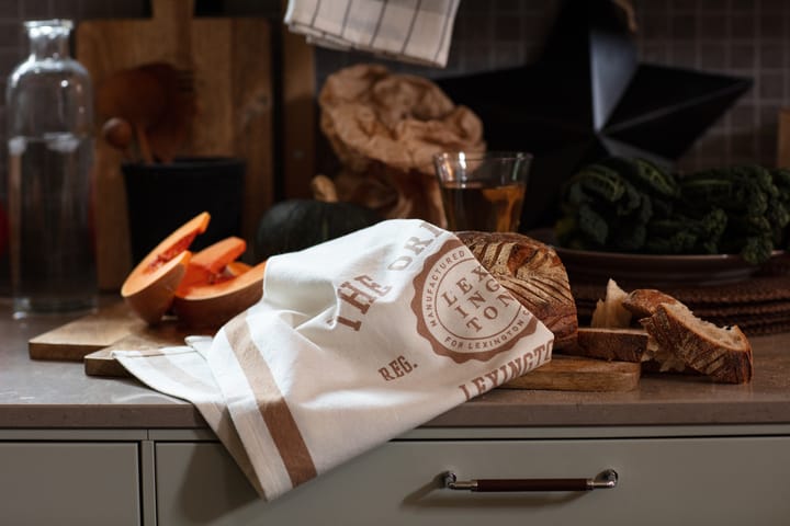 Paño de cocina The Original Cotton Twill 50x70 cm - Off White-brown - Lexington