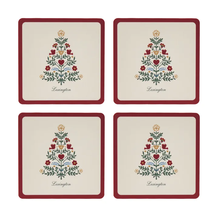 Posavasos laminados Lexington - Red-light beige, 9x9 cm, 4-pack - Lexington