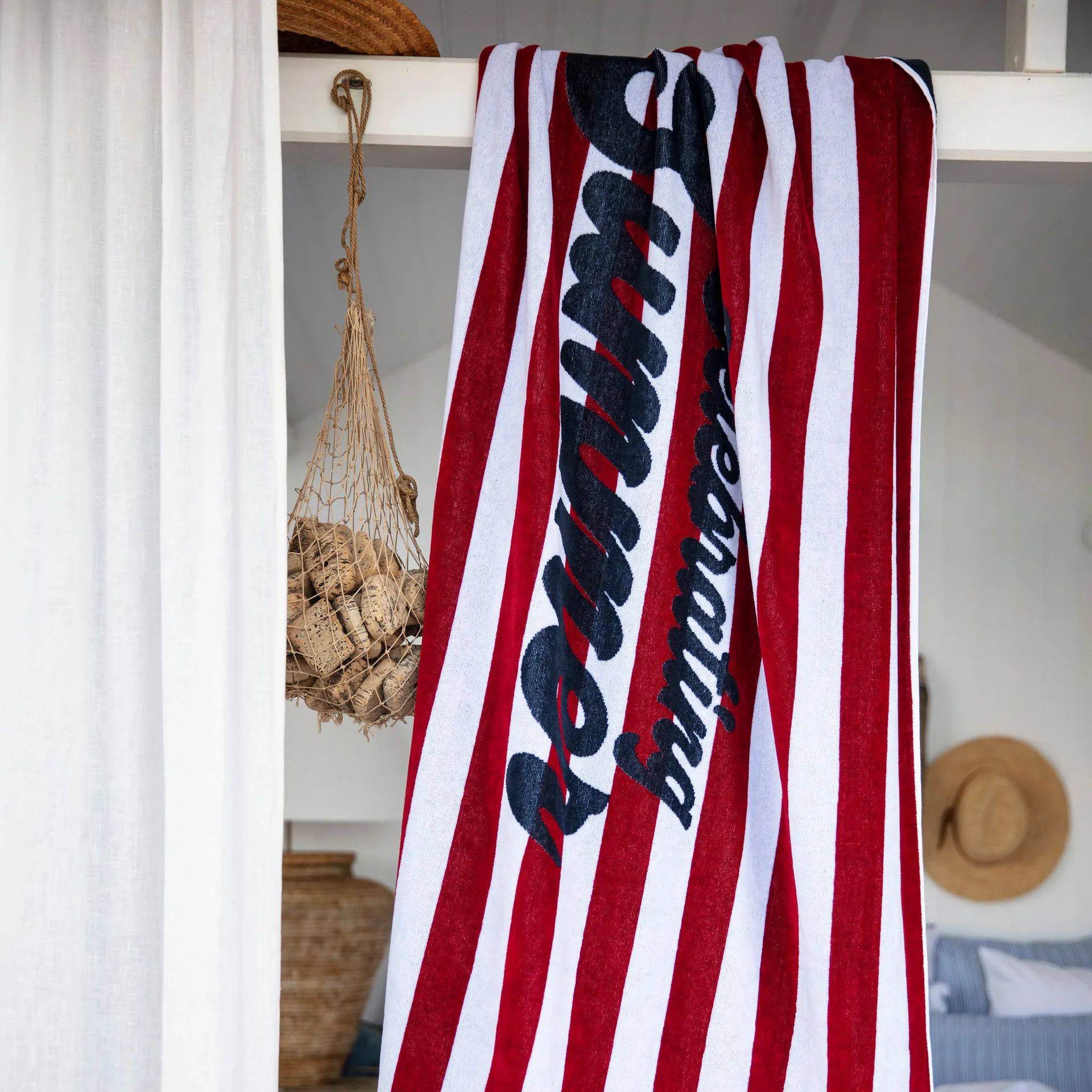 Sábana Graphic Velour 100x180 cm, Red-white Lexington