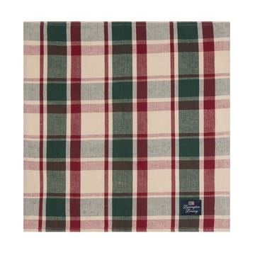 Servilleta de lino/algodón Checked 50x50 cm - Green-red-beige - Lexington