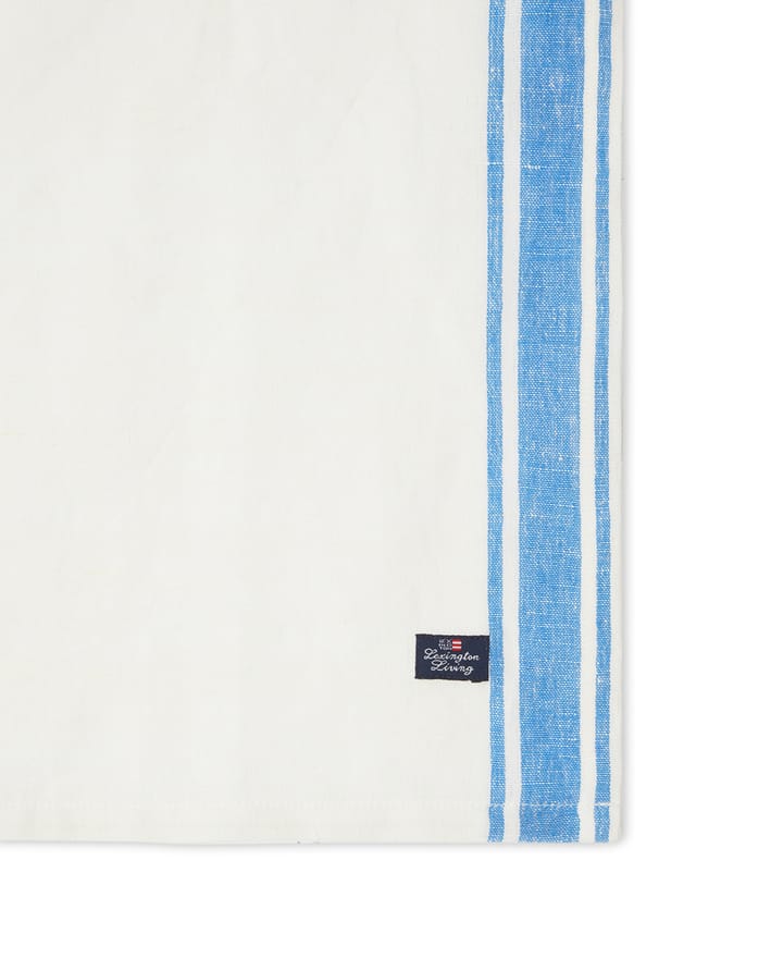 Servilleta de tela Linen Cotton Side Stripes 50x50 cm, Azul-blanco Lexington