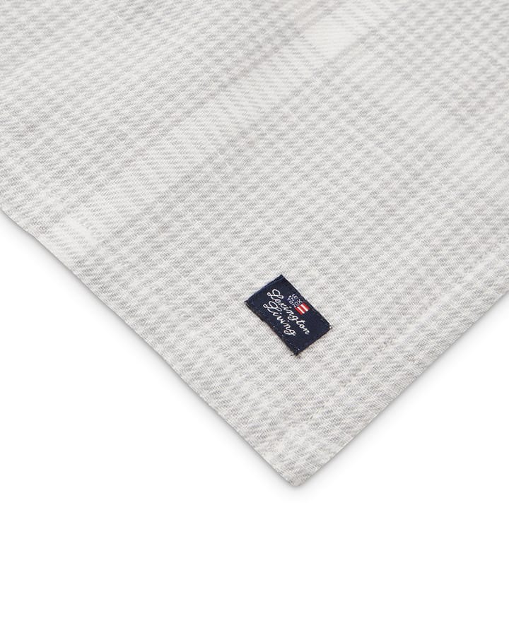 Servilleta de tela Pepita Check Cotton Linen 50x50 cm, White-light gray Lexington