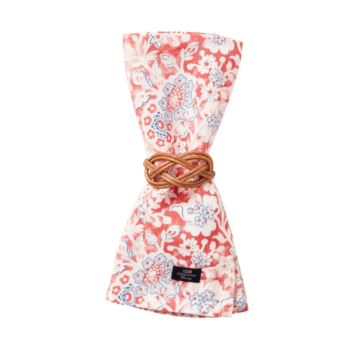 Servilleta de tela Printed Flowers Recycled Cotton 50x50 cm, Coral Lexington