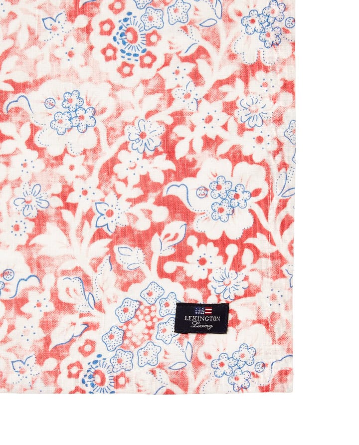 Servilleta de tela Printed Flowers Recycled Cotton 50x50 cm - Coral - Lexington