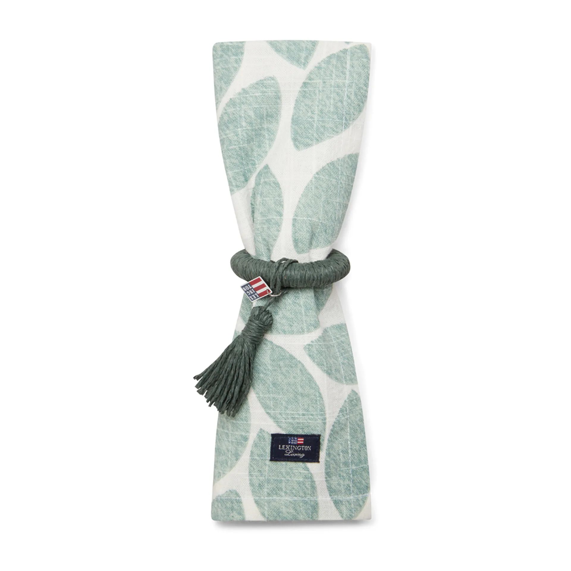 Servilleta de tela Printed Leaves 50x50 cm, verde Lexington