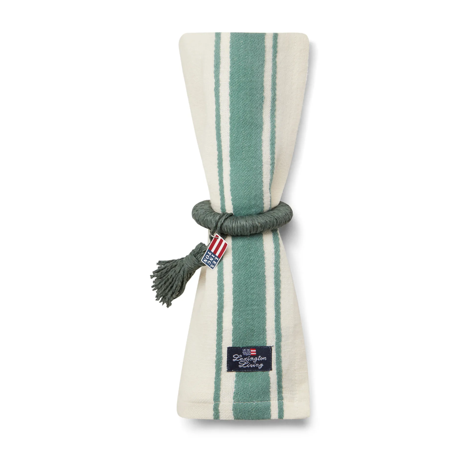 Servilleta de tela Side Stripes 50x50 cm, verde Lexington