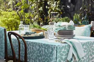 Servilleta de tela Side Stripes 50x50 cm - verde - Lexington