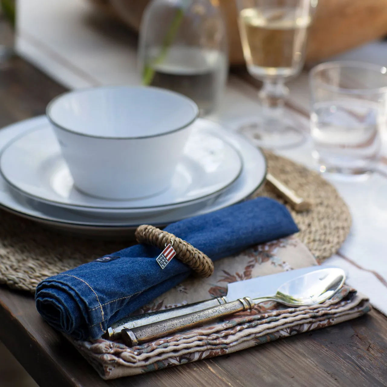 Servilleta Icons Denim 50x50 cm, Denim blue Lexington